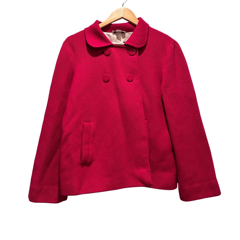 Talbots Vintage Merino Wool‎ Fuchsia Pink Blazer Size Large